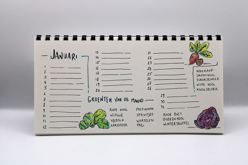 Kalender vol groenten